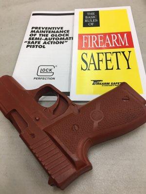 Gun Decoy with firearm safety pamphlets