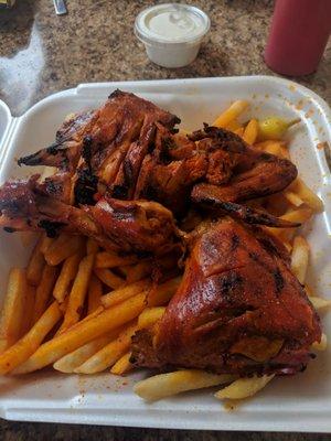 Half chicken special, delicious!