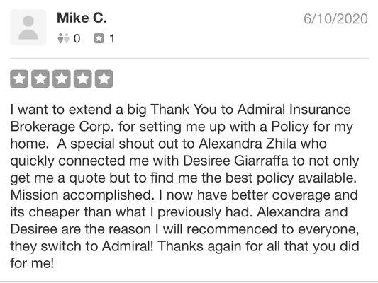 Thank you Mike for all your referrals and trusting in us to service your clients!