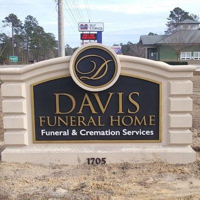 Installed new aign for davis funeral home