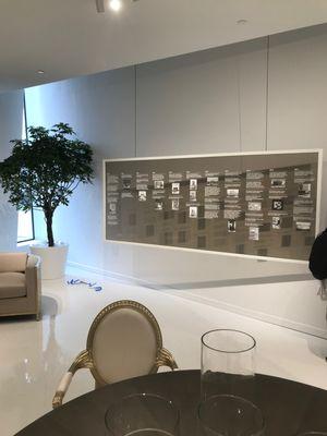 Commercial timeline etching in glass