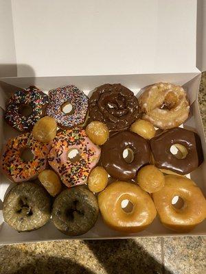 Variety of donuts