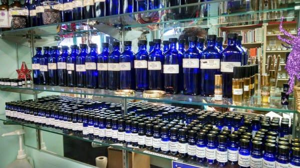 Aroma Therapy is mainly what I'm here for. Cool Blue Bottles!