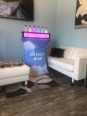 Oxygen bar at the Recovery Room! The vanilla helped with nausea.