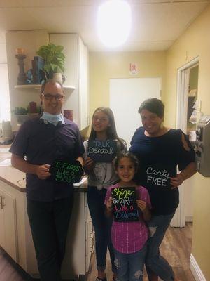 The Veldman family had their check ups and all three are cavity free!