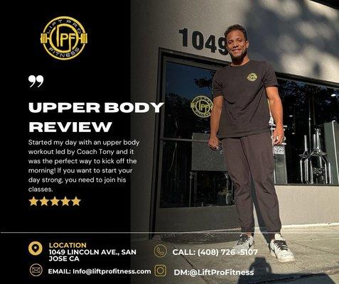 Meet Coach Tony & Power Up in His Upper Body Class - Join Us!