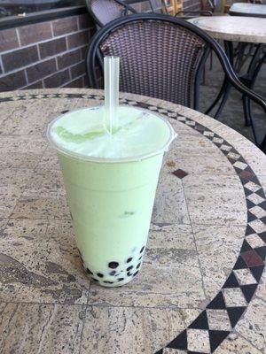 Creamy Honeydew Boba Smoothie