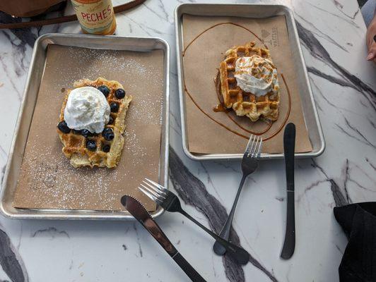 Southern belle and churro waffle