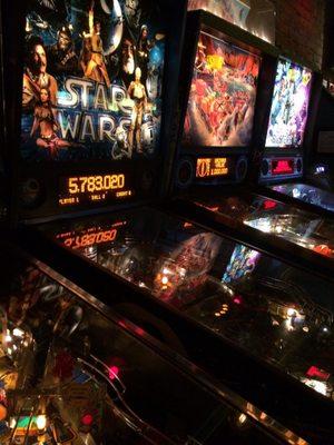 Pinball machines galore. Games range from 50-1.00 for  3 plays.