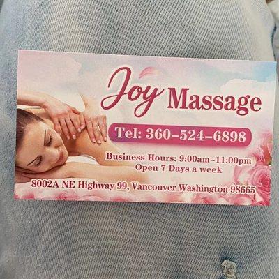 Welcome to Joy Massage