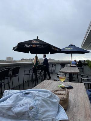 Rooftop bar outside