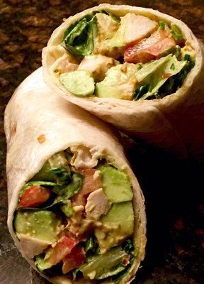 Caesar Chicken-Avocado Wrap... $10.00