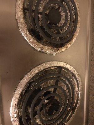 Can't even change the aluminum foil around burners.