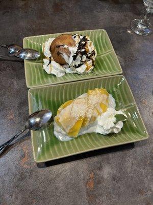 Dessert ... Mango sticky rice and fried ice cream. Both are so delicious!