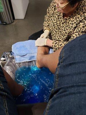 getting my feet done amazing job