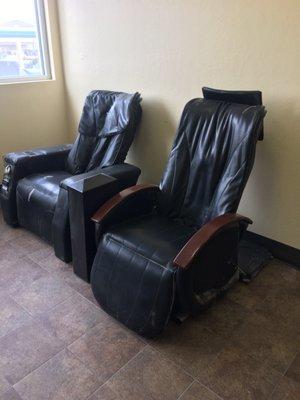 Lounge and massage chairs.