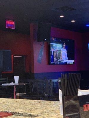 Catch sports on the TVs