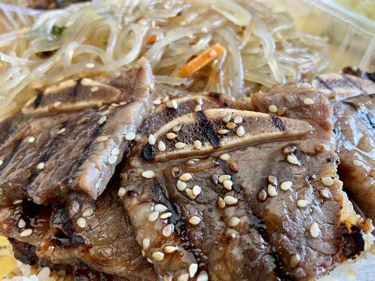 Korean beef rib with crystal noodles!  Delish!