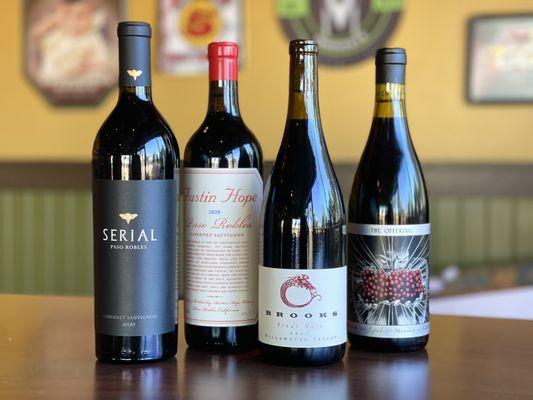 Enjoy a good selection of wine! All bottles are $10 off every Wednesday.