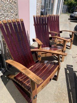 Wine barrel andorak chairs