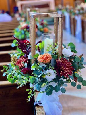 Centerpieces at ceremony, then transported to venue