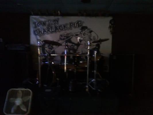 The stage. Live music five nights a week