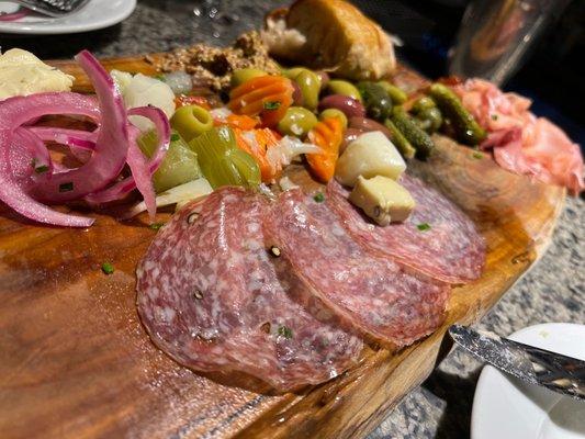 Charcuterie. Half eaten and delicious!