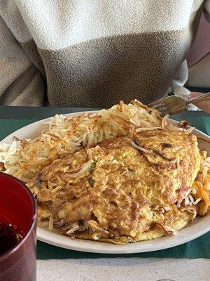 Farmers Omelette with Hash Browns...