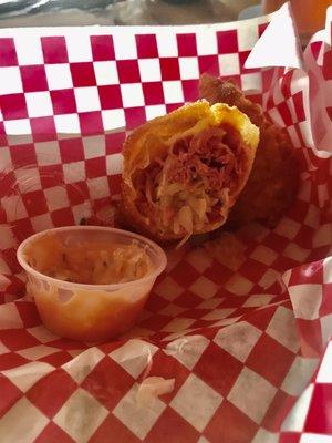 Lucky's rueben egg roll- there were four halves