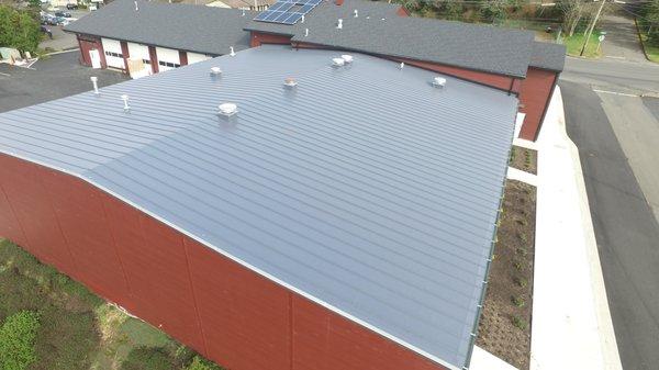 Lincoln City Fire Dept - TPO with ribs looks like standing seam metal roof