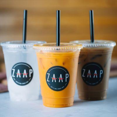 Thai tea and Laotian iced coffee