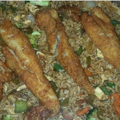 Fish fried rice