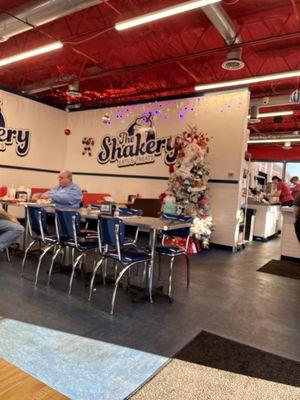 The Shakery formerly The Shake Shop inside dining room.