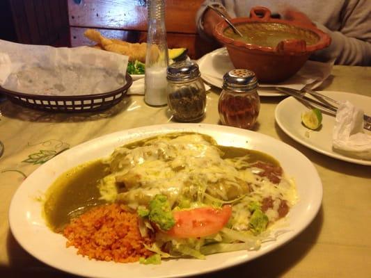 Chicken enchiladas verdes. YUM!