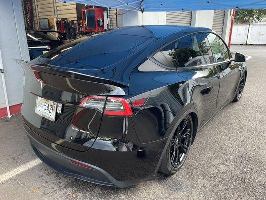 Full in and out detail on a custom Tesla Model Y