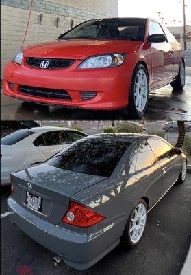 Before (red) and after (grey)