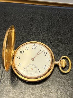 Gold pocket watch