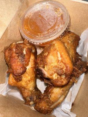 Garlic Wings (4 pieces & ask for it to be cook extra crispy)