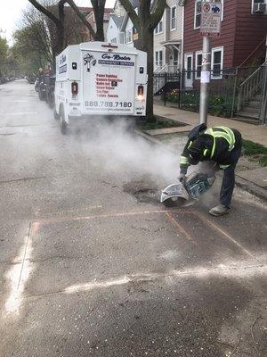 Street sewer replacement