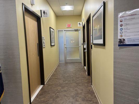 hallway leading to examination rooms