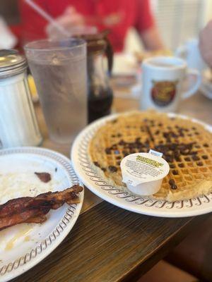 Waffle with chocolate chips