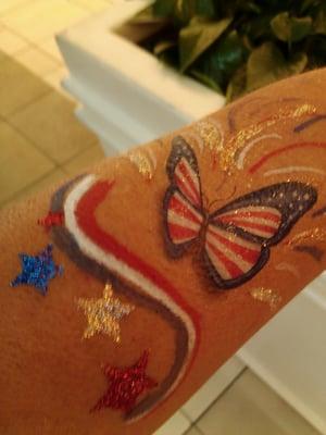 Tattoo's red white and blue!