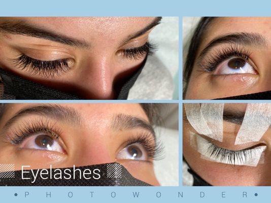 Eyelashes extensions 2D done by Moon.