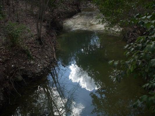 sky reflected in the creek