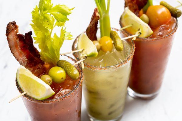 We offer a traditional Bloody Mary, a green Bloody Mary, and a Bloody Maria.