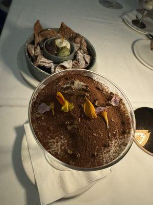 Tiramisu and deconstructed cannoli- Houston Restaurants Week