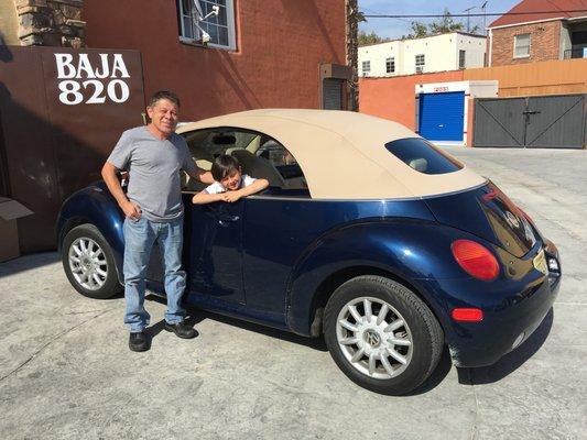 Francisco with my car and new top!