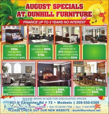 August Specials At DUNHILL Furniture