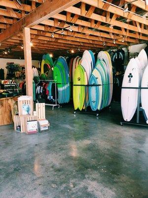 Surfboard showroom