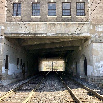 View from track level at Delmar Loop station